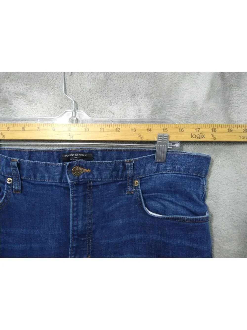 Banana Republic Jeans Men 35x32 Blue Denim Slim Techmotion Medium Wash Stretch
